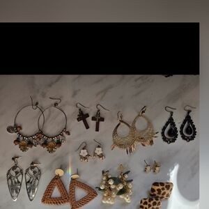 Gold and Silver Bohemian Earrings Set
